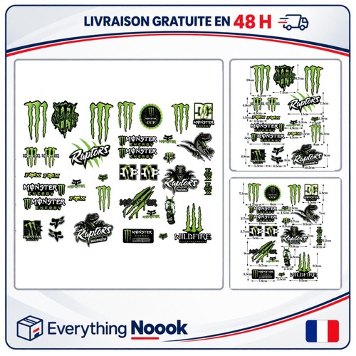 Autocollants moto monster - moto,
