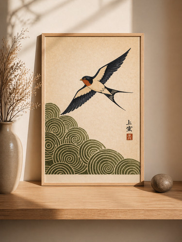 Affiche poster hirondelle - affiche,
