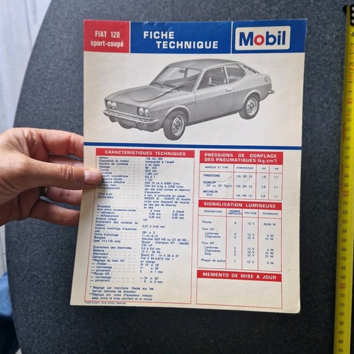 Fiat 128 coupé fiche - 128, ,