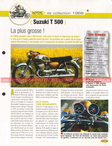 Suzuki t500 1968 500 joe - joe, bar