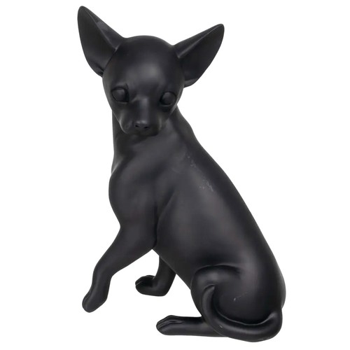 Chihuahua résine noire - chihuahua, 24
