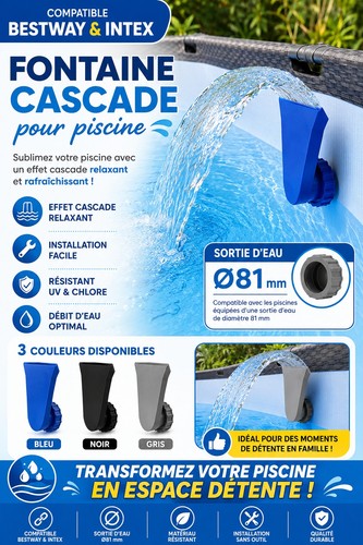 Fontaine cascade pour piscine - fontaine,