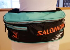Salomon Club Vintage Skiing Snowboard Hip Sack Bag Teal Orange Black 