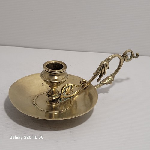 Bougeoir bronze ancien longue - bougeoir,