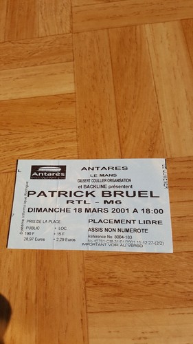 Billet concert patrick - de,