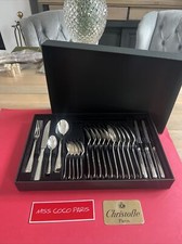 24P CHRISTOFLE AMERICA SILVER METAL HOUSEWARE SET BOX VERY NICE CONDITION N3