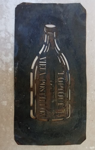 Ancien pochoir viticole cuivre - viticole,