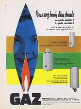 1956 ADVERTISING 084 GAS Bath Heater Boiler Caffe Water