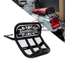 REAR RACK  FIT FOR LAMBRETTA V125 V200 BLACK LUGGAGE CARGO SUPPORT RACING STYLE