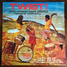 le bon vieux temps du twist-dick rivers-burt blanca-richard anthony-LP 33 tours