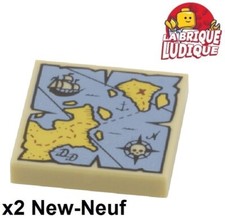 Lego 2x Tile decorated 2x2 map