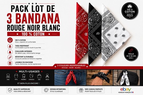 Pack lot bandana rouge - pack,