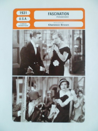 Carte fiche cinema 1931 - carte,
