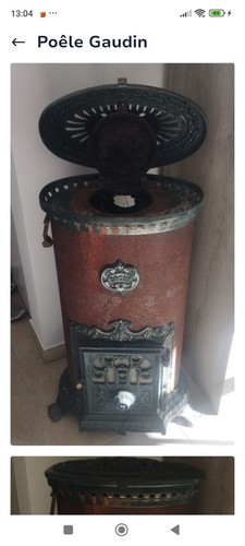 Ancien poêle bois godin - À,
