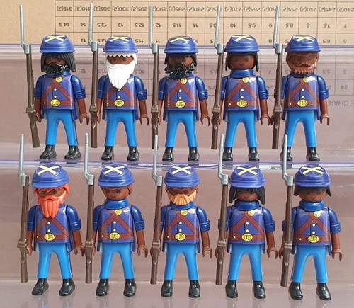 Playmobil soldats noirs - 10,