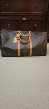 Louis Vuitton Monogram Keepall 55 Leather Fabric Brown Boston Bag 3062