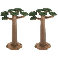  2 Pcs Arbres Topiaires Artificiels Modèle D'arbre Créatif Mini Ornement