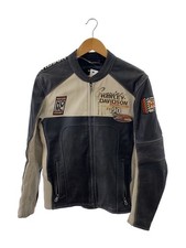 Harley Davidson Motorcycle/Bike/Leather Jacket Blouson/S/Leather/Blk 1919