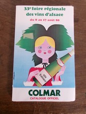 Colmar Catalogue officiel 33° Foire Régionale des Vins d'Alsace Août 1980