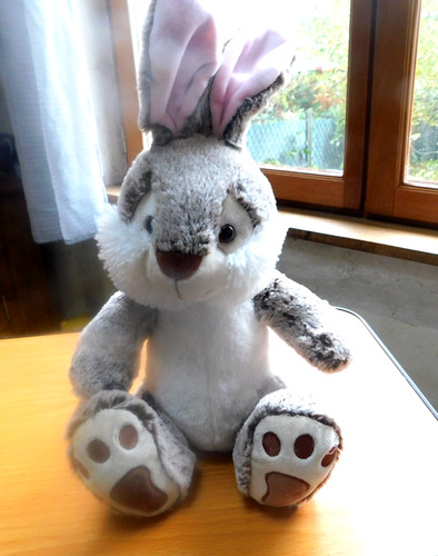 Grande peluche doudou lapin