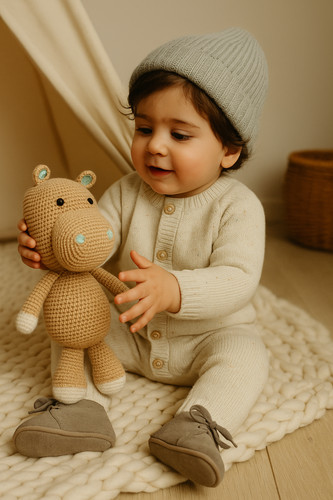 Peluche hippopotame crochet - peluche, au