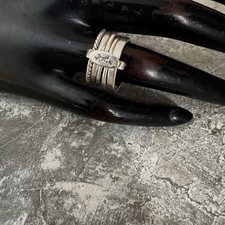 Bague argent vintage 5 anneaux Yuna taille 55,5 FR contemporaine style semainier