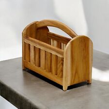 Bois Porte-Revues Panier Porte-Revues Journal Support Depose Acacia Massif Neuf