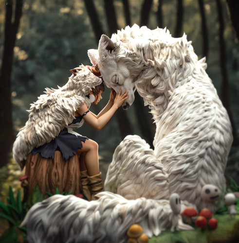 San princess mononoke figurine - princess,