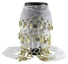 Châle BLANC dance orientale