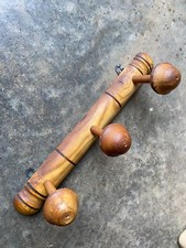 Anciens porte manteau mural bois à 3 patères,vintage