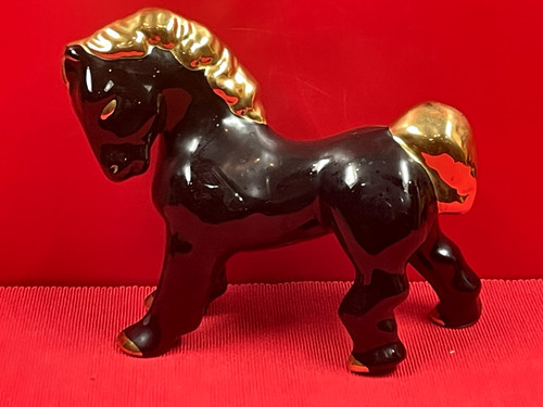 Figurine cheval poney - , noir