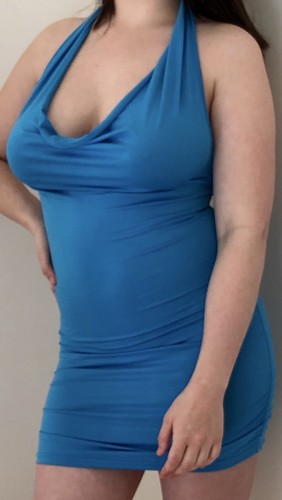 Robe courte sexy dentelle - robe, bleu