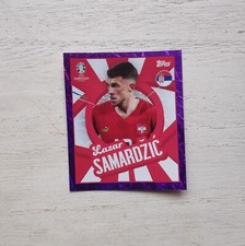 Topps Euro 2024 Sticker Lazar Samardzic Purple PTW Parallel Serbie
