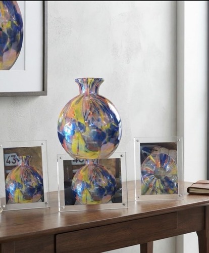 Vase verre soufflé - vase, en