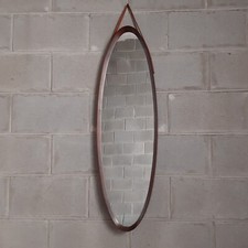 Miroir Ovale En Teck Mural