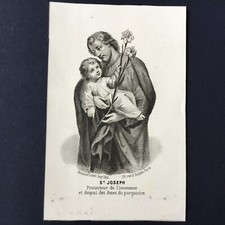 BOUASSE LEBEL Saint Joseph XIXe Image Pieuse Holy Card Santino 19thC