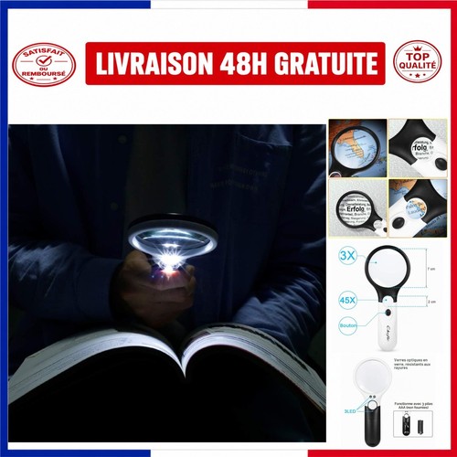 Loupe led 45x chefic - 3x/45x,