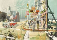 daniel authouart signed lithograph canal street 1987