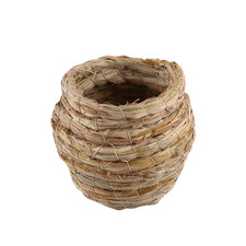 Cage à Oiseaux En Paille Tissée à La Main Pour Hamster Canari Pinson