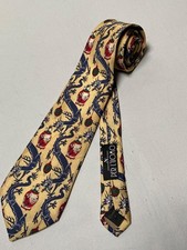 Rare Cravate imprimée TINTIN "Le Lotus Bleu" 100% Soie Fabriquée en Italie