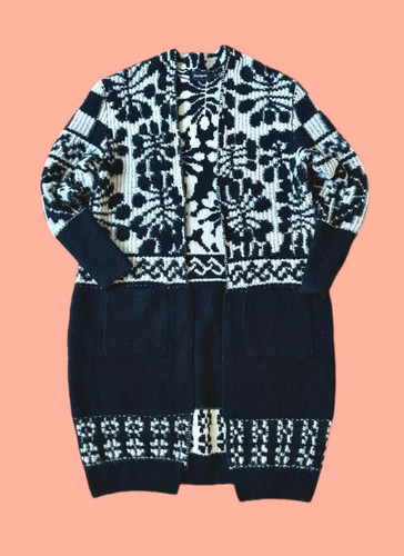 Long manteau cardigan - m,