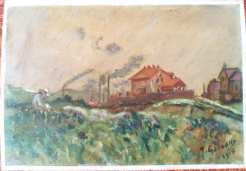 Paysage animé huile sur - animé,