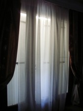 voilage store blanc tergal et