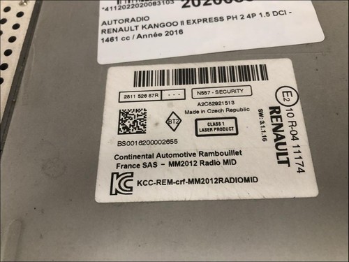 Autoradio renault kangoo - kangoo, 2