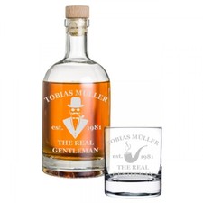 2-tlg. Whisky Cadeau Bouteille
