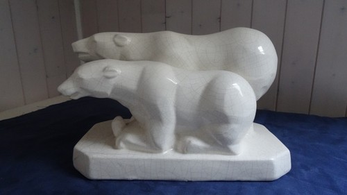 Couple ours polaires sur