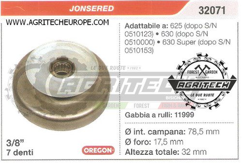 32071 pignon cloche embrayage - 32071,