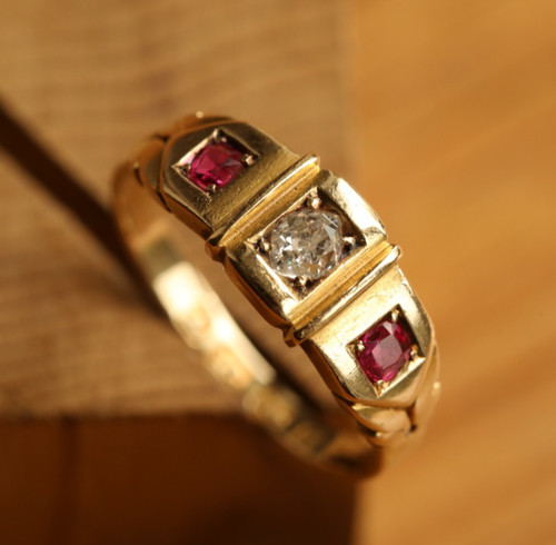 Bague géométrique vintage - bague,
