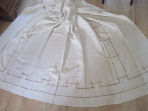 Superbe drap ancien fil lin - superbe, de