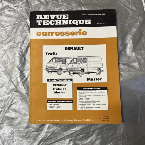 Revue technique renault trafic - technique,